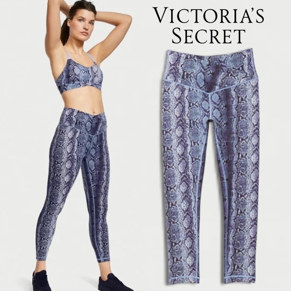 Victoria's Secret | Blue Ombre Snake Live On Point Crossover Legging | Size 14